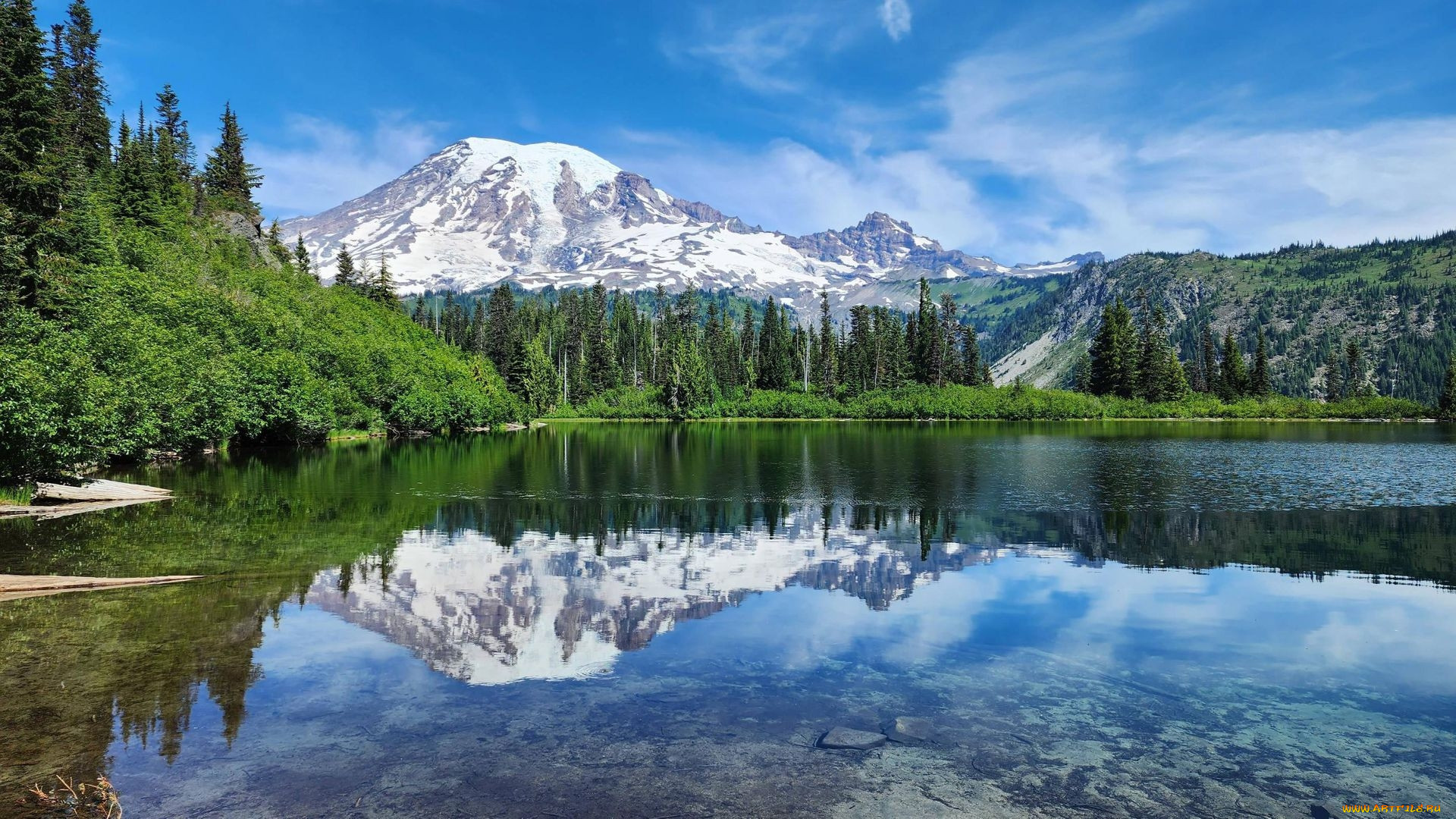 bench lake, mt rainier national park, washington, , , , bench, lake, mt, rainier, national, park